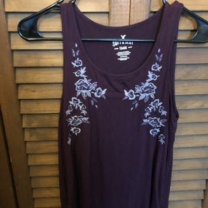 Full length floral purple American Eagle tank top